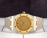 Audemars Piguet 33mm Royal Oak 2-Tone Unisex Gold Dial Quartz Watch 56303SA